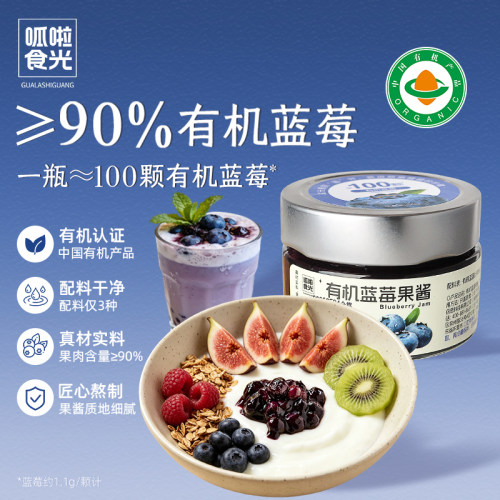 呱啦食光蓝莓酱酸甜可口涂抹面包