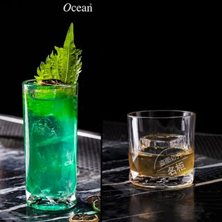 泰国ocean鸥欣进口水晶玻璃杯透明啤酒杯洋酒杯威士忌杯子烈酒杯