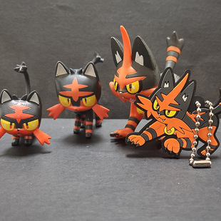 神奇宝贝口袋妖怪宝可梦mc火班喵炎热喵大号挂件手办模型玩具