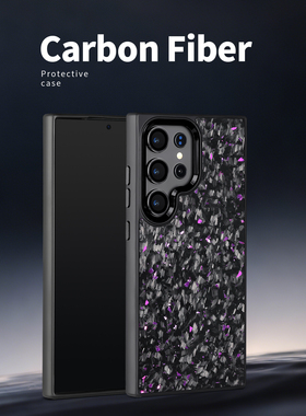 新款金属框适用S24/25ULTRA/23ULTRA碳纤维锻造小纹理磁吸samsungforged carbon fiber tpu mobile phone cae