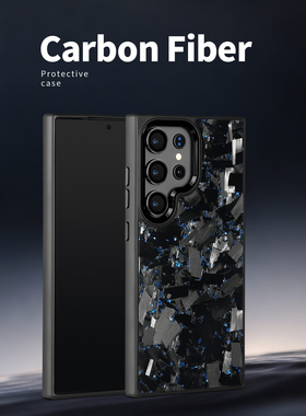 新款金属框适用S24/25ULTRA/23ULTRA碳纤维锻造大纹理磁吸samsungforged carbon fiber tpu mobile phone cae