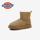 加绒保暖短靴防滑户外靴子东北棉鞋 Dickies雪地靴女2025新款 冬季