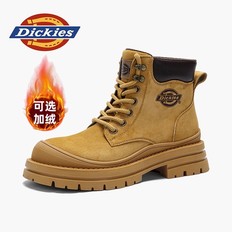 Dickies马丁靴女2025冬季防踢工装靴子户外登山鞋加绒厚底大黄靴,女鞋,西部靴,淘宝优惠券,粉丝福利购,淘宝优惠卷