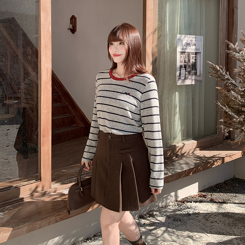 【清仓】小波家2025冬季胖mm韩系高腰百搭显瘦防走光百褶裙