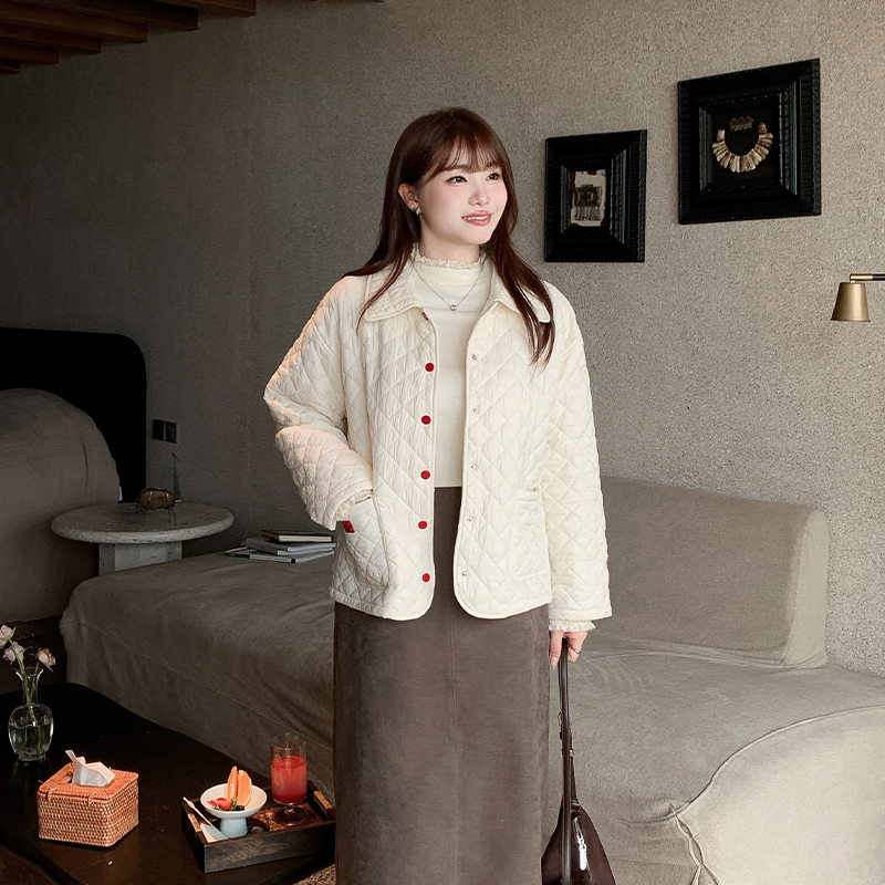 【清仓】新品小波家2025秋季胖mm韩系休闲撞色显示百搭棉服外套