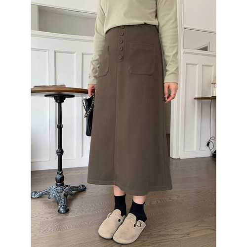 设计感小众高腰显瘦百搭半身裙