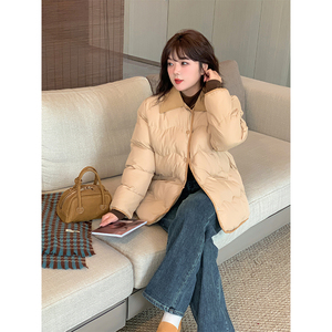 10.31日新品小波家2023冬季胖mm韩版宽松夹棉加厚棉服外套女冬