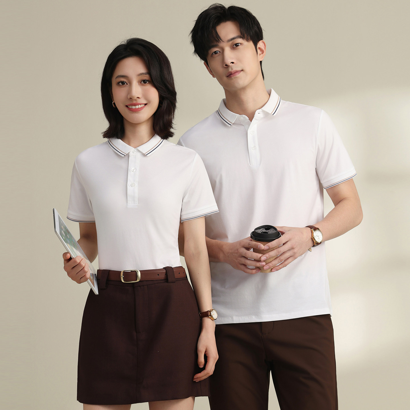 高端polo衫定制logo工作服短袖t恤衫印字凉感高端广告衫工装订制
