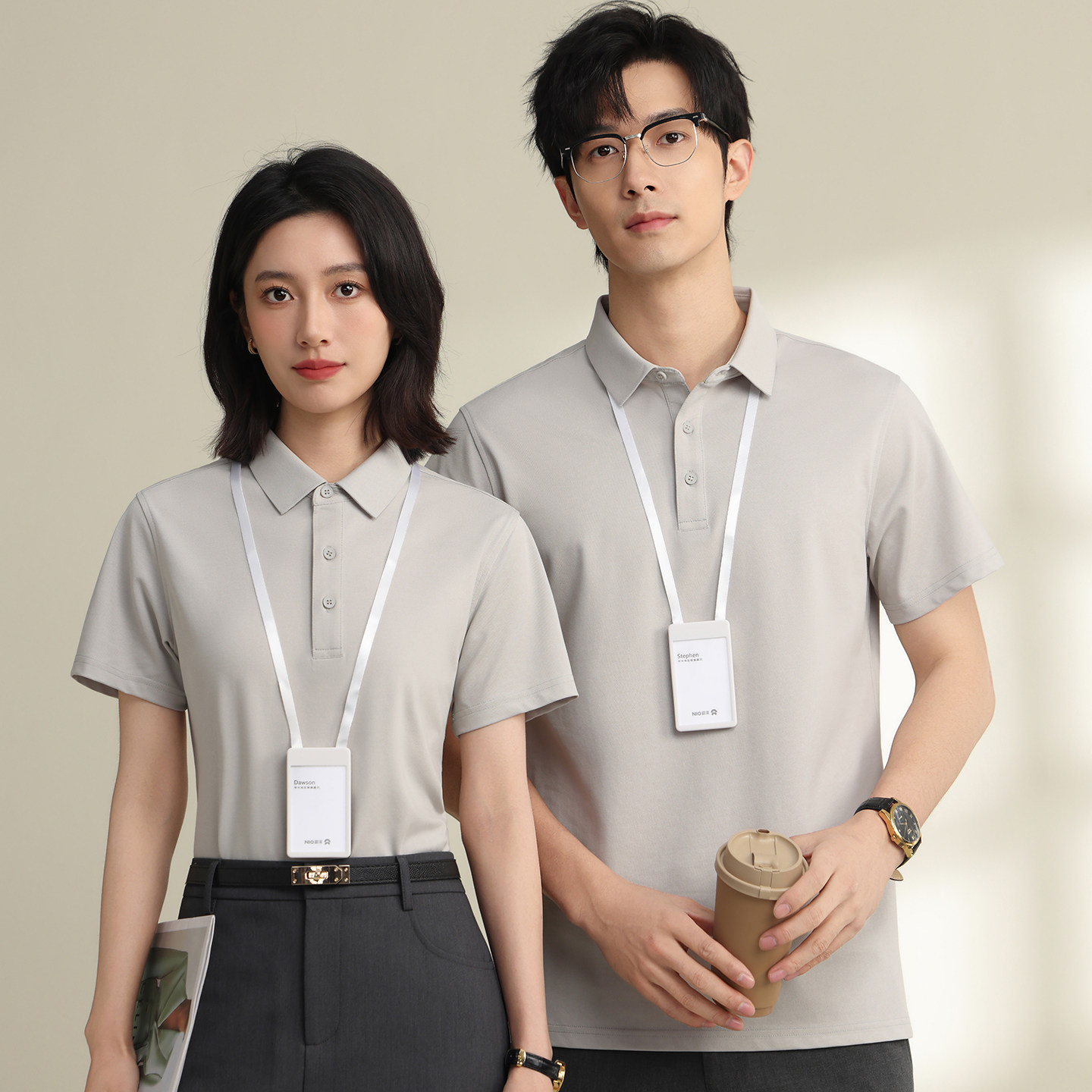 大码工作服定制T恤男印字翻领短袖企业工装衣工厂POLO衫刺绣logo