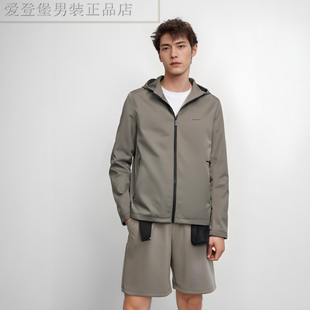 s243021514爱登堡男装2024年秋装拉链新款商务休闲夹克茄克外套