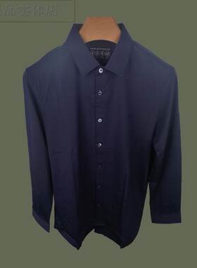 S231074011爱登堡男装正品2023年春季新款商务休闲长袖衬衫