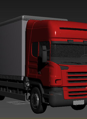 后8轮箱式货车模型01200515三维图纸（3DMAX/OBJ格式）