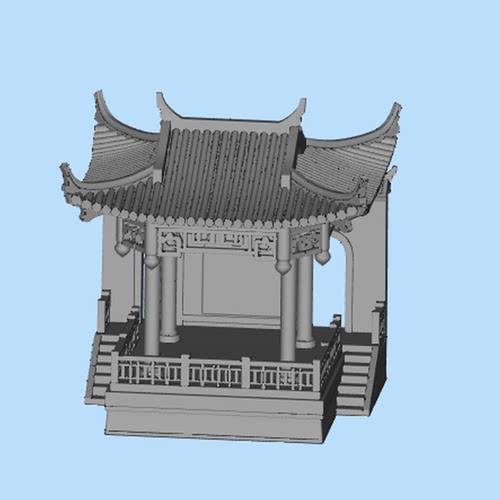 STL中式戏台模型0120260623  三维图纸（STL格式）