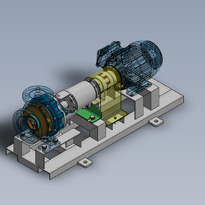 离心泵设计3D模型图02200718三维图纸（STEP/SLDASM文件格式）