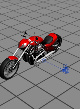 红色越野摩托车003200609三维图纸（3DMAX/OBJ格式）