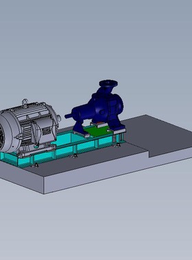 电动喷水泵设备模型01200513三维图纸（SLDPRT 文件格式）