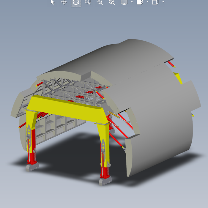 隧道模板台车模型01200629三维图纸（prt格式）