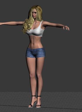 国外美女模型01200615三维图纸（3DMAX格式）