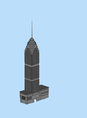3D打印图纸武汉民生大楼模型stl格式01200608（STL格式)