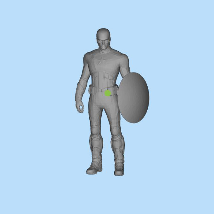 漫威动画复仇者联盟美国队长人物3d模型图纸(stl格式)