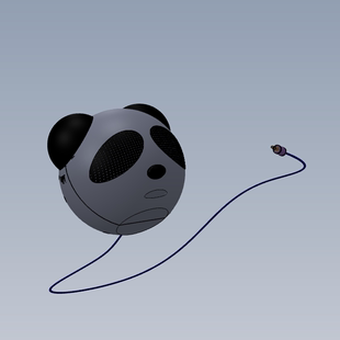 SW熊猫音响模型01200622三维图纸 SLDPRT文件格式