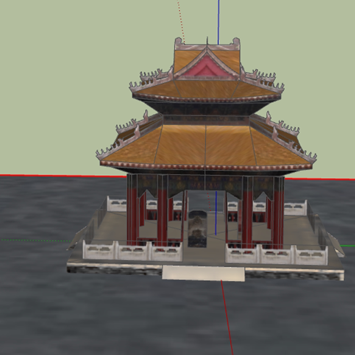 古建筑孔庙杏坛模型01200723三维图纸(skp/obj文件格式)