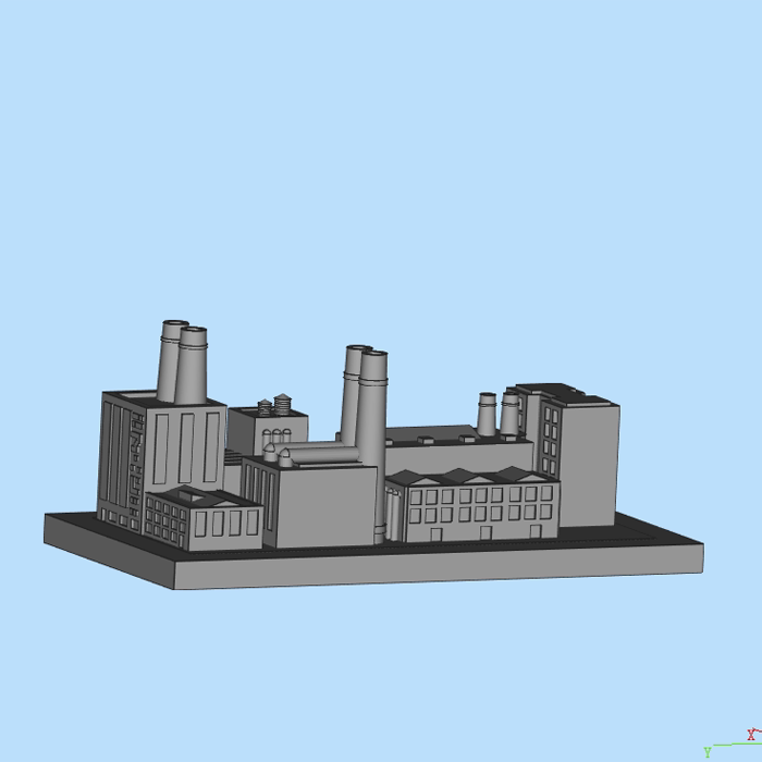城市郊区的工厂 建筑模型01200917三维图纸(stl格式)