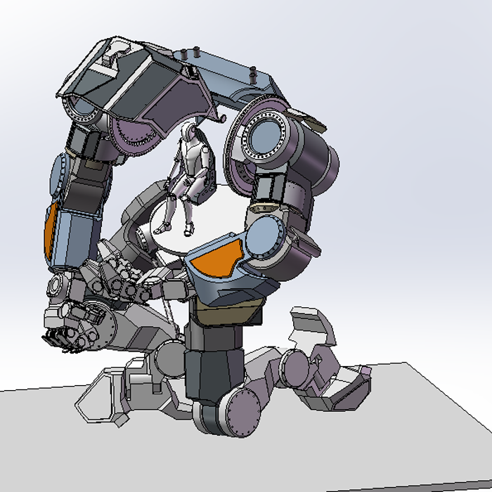 机甲泰坦机器人模型01210714三维图纸(step格式)