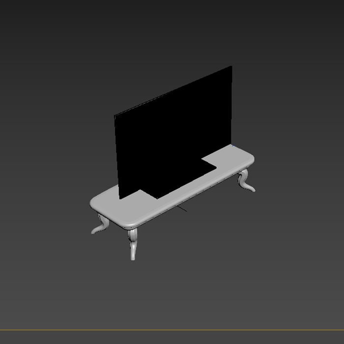 电视机和桌子01200818三维图纸(3dmax/obj格式)