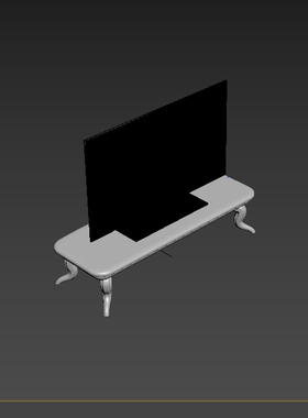 电视机和桌子01200818三维图纸（3DMAX/obj格式）
