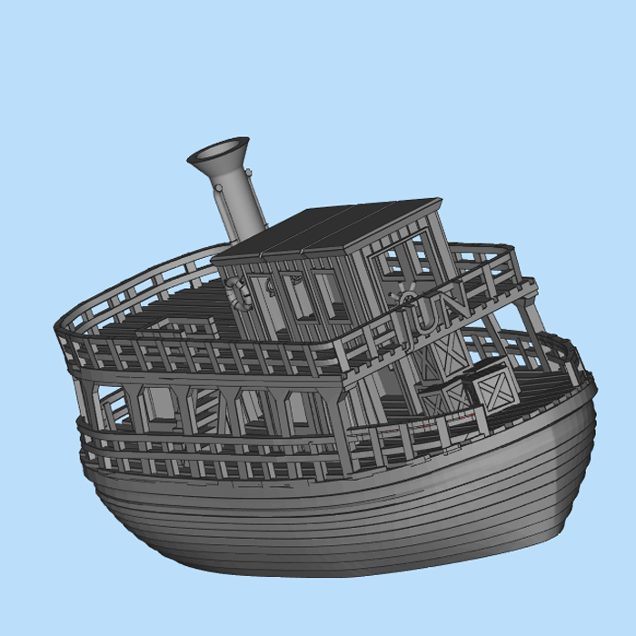 双层游船02200903三维图纸(stl格式)