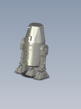R4I9星球大战机器人模型01200531三维图纸（stp/prt格式）
