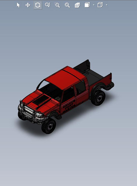 皮卡玩具拼图汽车模型01200529三维图纸（SLDASM文件格式）