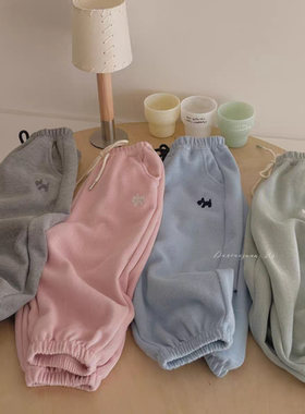 2026春季儿童抽绳休闲宽松长裤运动裤男童女童韩版百搭幼儿园裤子