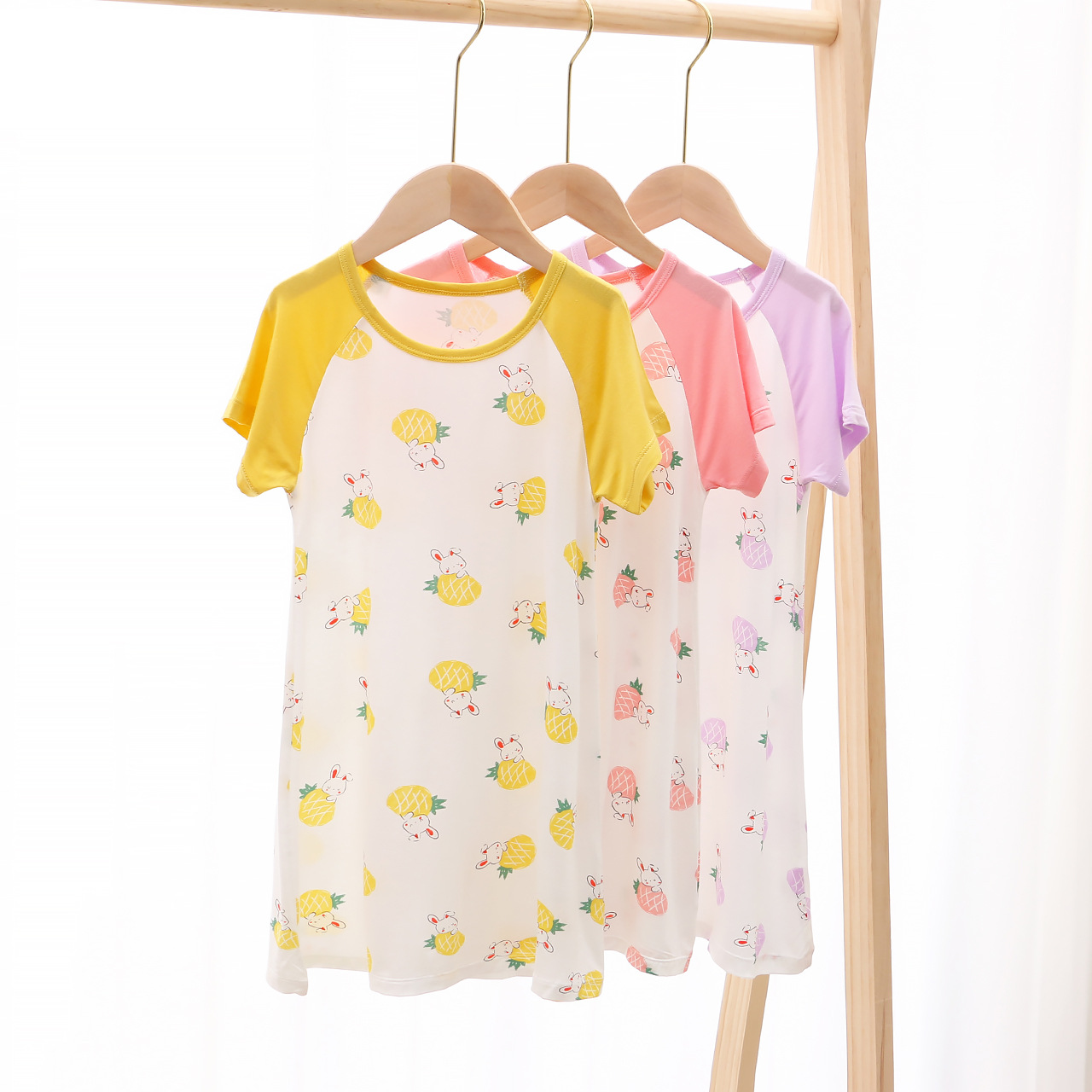 无骨莫代尔轻薄透气睡裙家居服