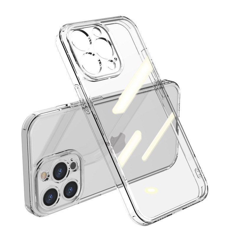 适用 苹果18 17 16e 16 Pro Max 透明玻璃壳精孔 iPhone 15 14 13 12 XR XS 手