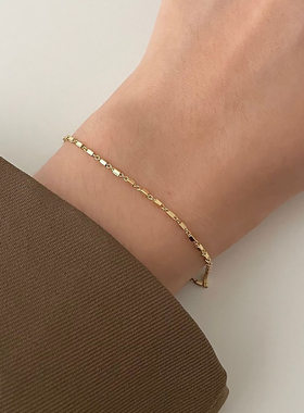 波光粼粼s925纯银细女小众细手链