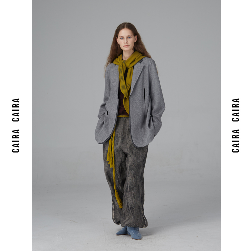 毛呢西装外套caira中性款