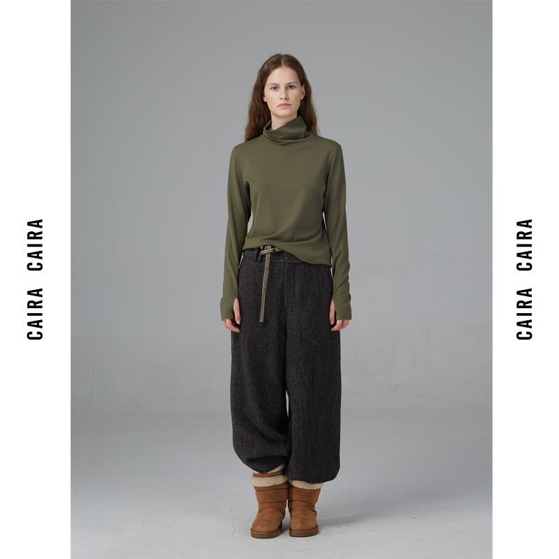 CAIRA3D打印羽绒弹力针织打底衫