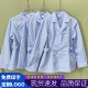 薄款 短款 医美牙科口腔母婴月嫂工作服饰 分体套装 护士服女蓝色长袖