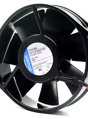 德国进口ebmpapst风机 7114NU 24V 12W 15038MM 全金属散热风扇