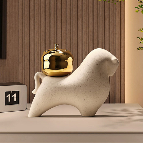创意卡通公仔陶瓷摆件客厅乔迁礼