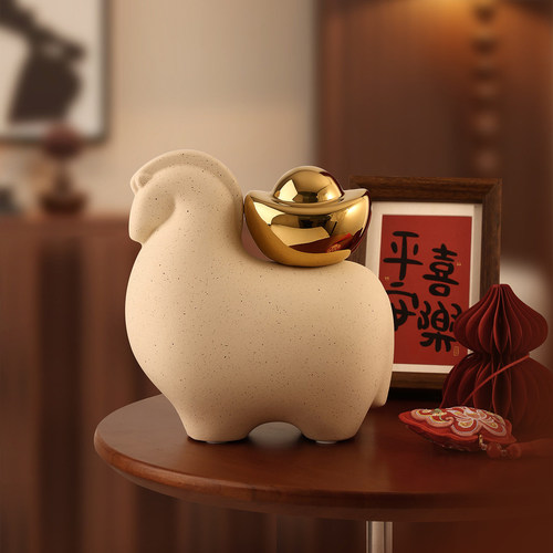 寓意吉祥陶瓷摆件马年新年伴手礼