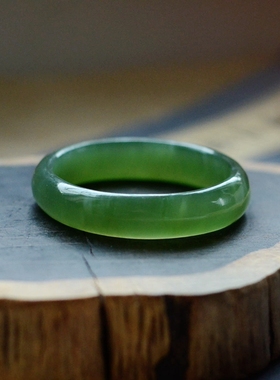 和田玉碧玉冰底猫眼手镯子俄碧老坑料535455圈口径带证书