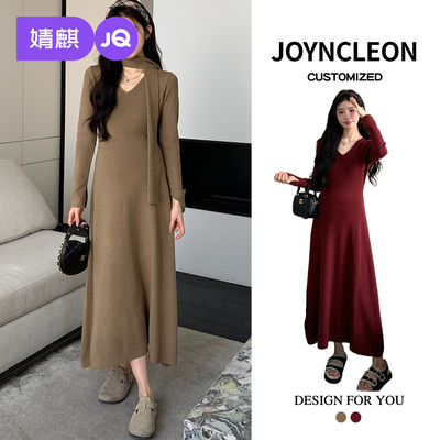 婧麒孕妇装2025新款秋连衣裙