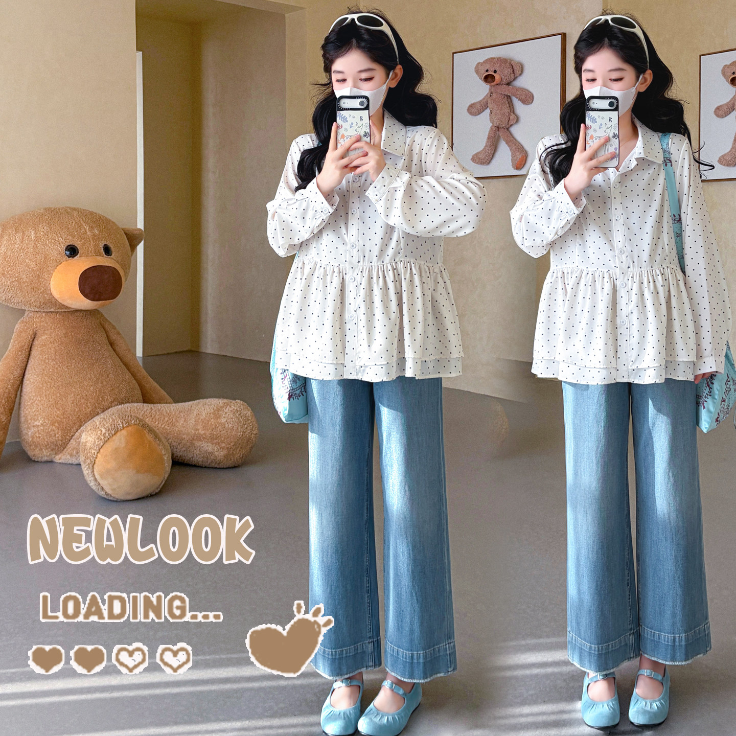 婧麒孕妇衬衫春装新款长袖宽松甜美洋气遮孕肚上衣春秋季潮妈外出