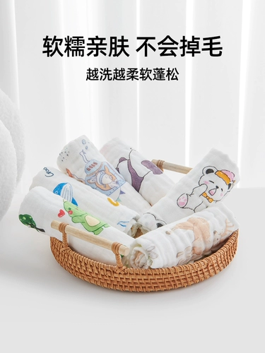 Детский носовой платок, хлопковое полотенце, марлевый слюнявчик, влажные салфетки для умывания для новорожденных, шарф