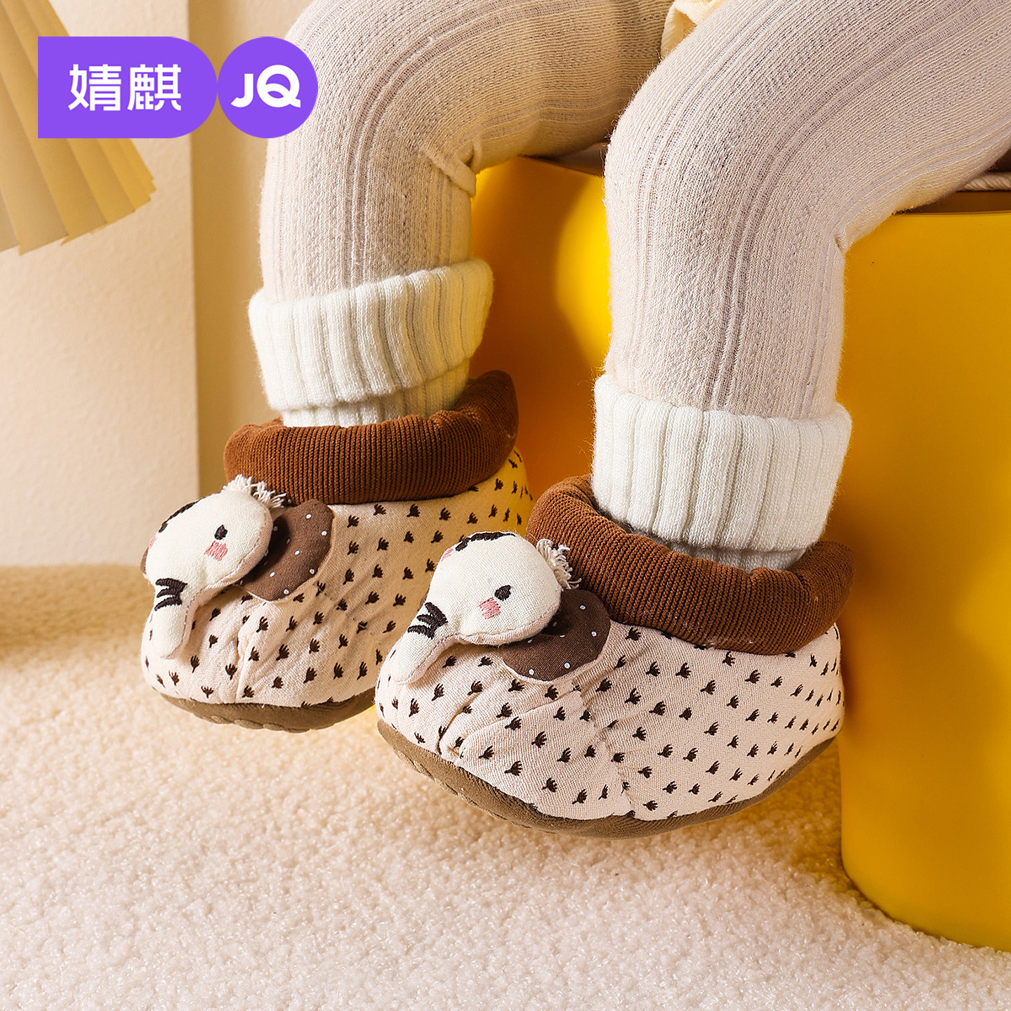 JQ婧麒秋冬季加绒防滑保暖婴儿鞋