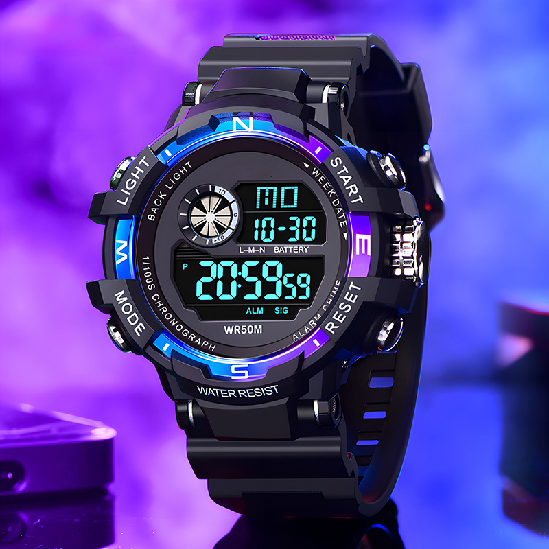 大表盘学生男生电子手表
