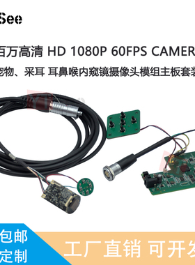 1080P60FPS HD CAMERA高清宠物、采耳耳鼻喉内窥镜摄像头主板套件